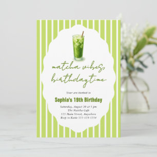 Invitation anniversaire 19 ans Cute Stripes Wavy M