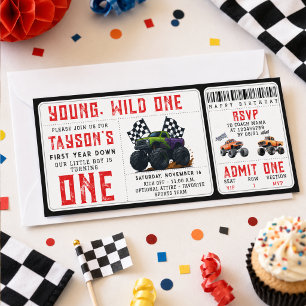 Invitation anniversaire 1 an de Monster Trucks