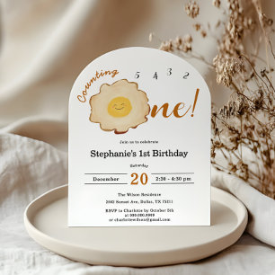 Invitation Anniversaire 1 an Œuf Frit Mignon