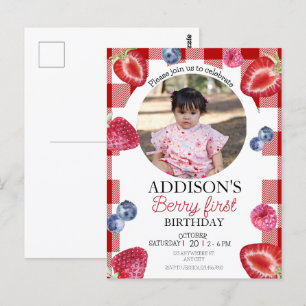 Invitation anniversaire 1ère année avec photo de b