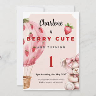 Invitation anniversaire 1ère année Berry Cute • Fr