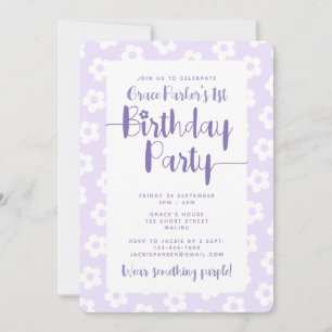 Invitation anniversaire 1ère année Motif jolie mar