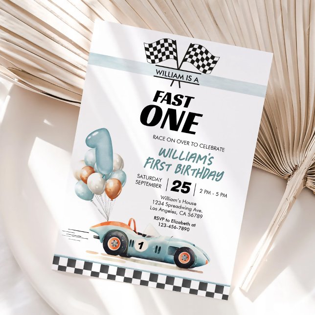 Invitation Anniversaire 1ère année Voiture de Cour (Créateur téléchargé)