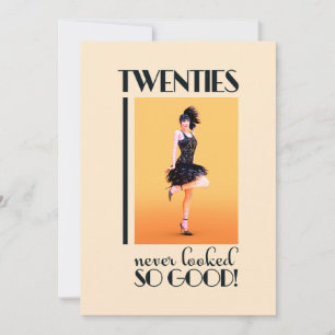 Invitation Anniversaire 20 ans Vintage Personnalisé