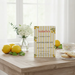 Invitation anniversaire 3 ans Lemonade personnalis