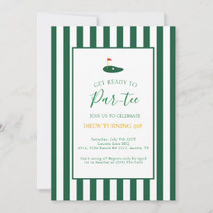 Invitation Anniversaire 40 ans Adulte Vert