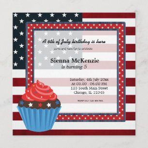 Invitation anniversaire 4 juillet