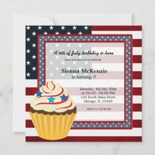 Invitation anniversaire 4 juillet