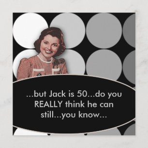 Invitation Anniversaire 50 ans Mans Retro
