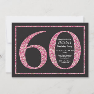 Invitation Anniversaire 60 Ans Tableau Noir Paille