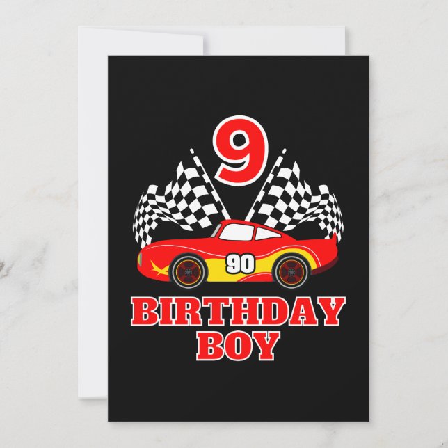 Invitation Anniversaire 9 ans (Devant)
