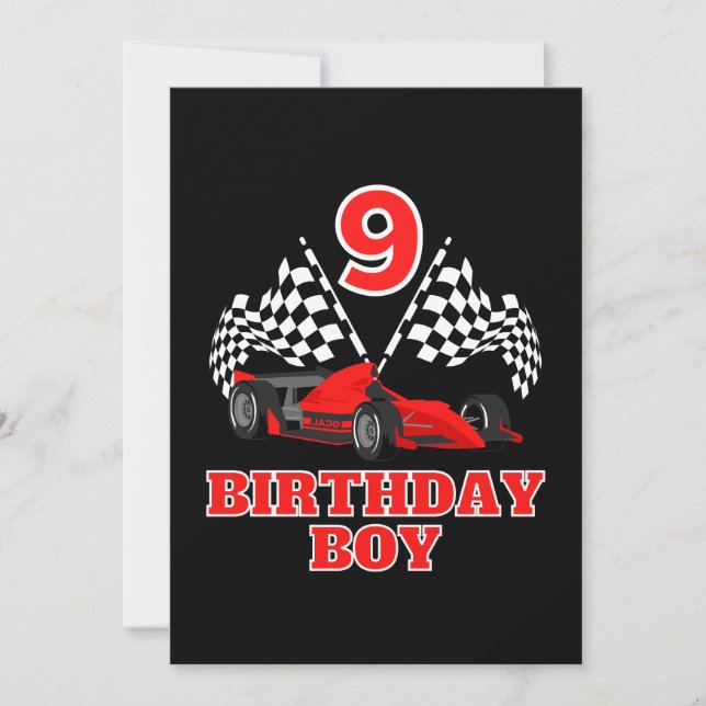 Invitation Anniversaire 9 ans (Devant)