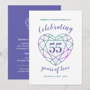 Invitation anniversaire à l'alexandrite 55 ans d'a