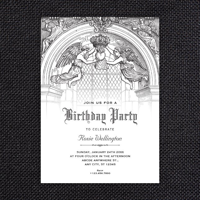 Invitation anniversaire à l'arche baroque vintage (Créateur téléchargé)