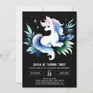 Invitation Anniversaire adorable du cheval