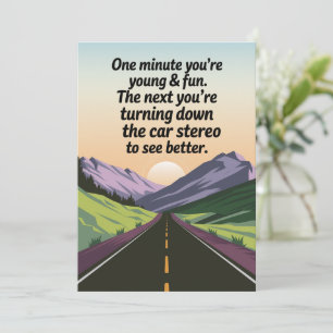 Invitation Anniversaire amusant Prendre de l'ancien éteint la