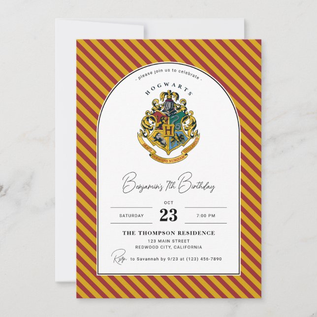 Invitation Anniversaire Arche de Blason de Poudlar (Devant)