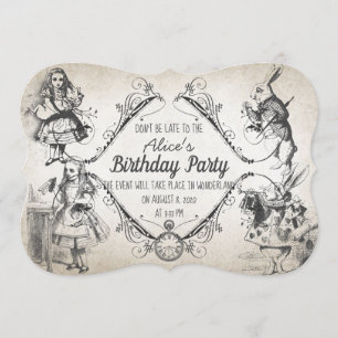 Invitation Anniversaire au pays des merveilles