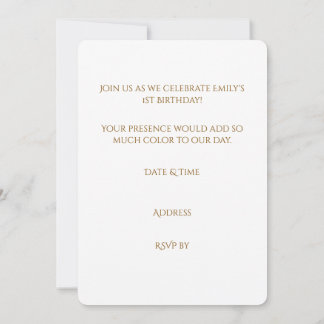 Invitation Anniversaire Authentique Enfant Aquarelle Arc-en-C
