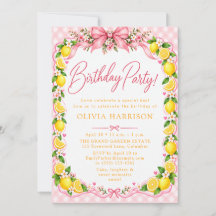 Invitation anniversaire avec aquarelle de fruits m