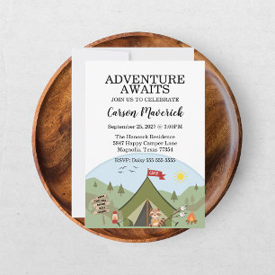 Invitation Anniversaire Aventure de Campeur Heureux