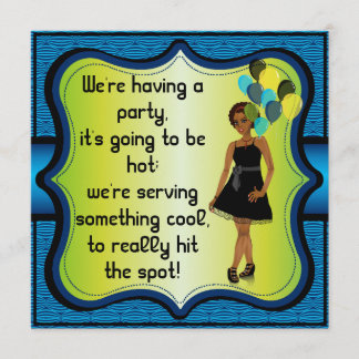 Invitation Anniversaire Bachelorette Femme Fête Ballons Invit