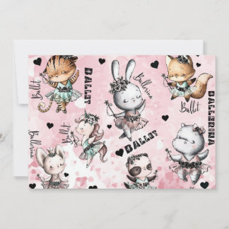 Invitation Anniversaire Ballerina