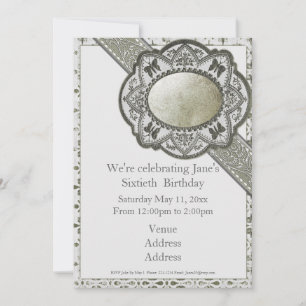 Invitation Anniversaire baroque Vintage