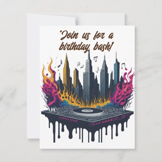 Invitation Anniversaire Bash ! (Devant)