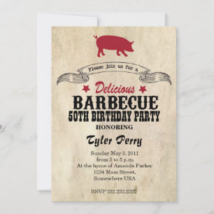 Invitation Anniversaire BBQ
