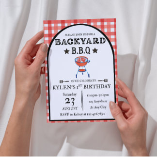 Invitation anniversaire BBQ de jardin | Modifiable
