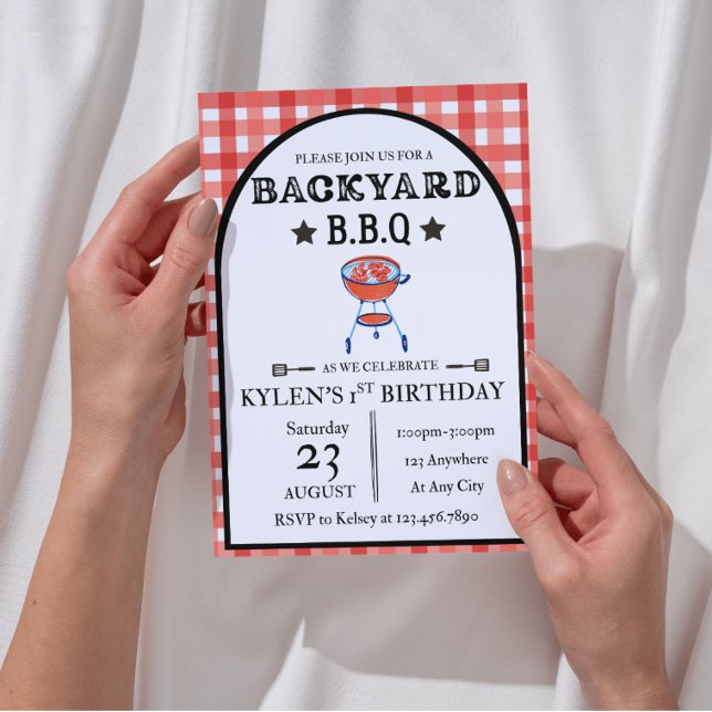 Invitation anniversaire BBQ de jardin | Modifiable (Créateur téléchargé)