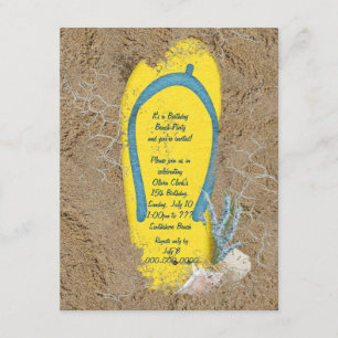 Invitation Anniversaire Beach Party