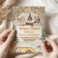 Anniversaire Bonheur de campeur de la forêt boho d