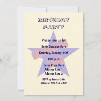 Invitation Anniversaire Boy Cute Party