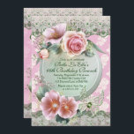 Invitation Anniversaire Brunch Fête des mères Déjeuner Invita<br><div class="desc">Jolie Floral Party Invitations par Bella LuElla Text est personnalisable pour convenir à n'importe quel événement. Le texte,  les polices,  la couleur de police sont entièrement personnalisables.</div>