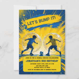 Invitation Anniversaire Bubble Soccer Fête Garçon