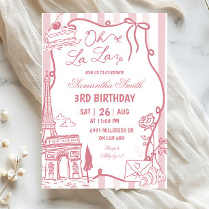 Invitation anniversaire Café Parisien écriture man