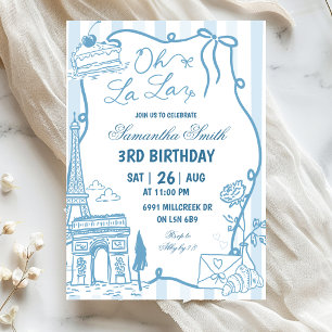 Invitation Anniversaire Café Parisien Manuscrit Do