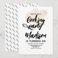 Invitation Anniversaire Chef Cuisinier Boulanger
