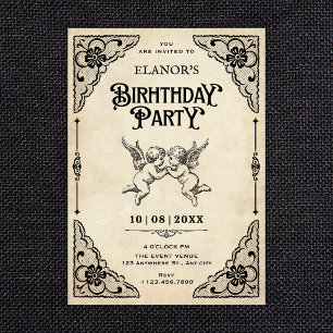 Invitation Anniversaire classique vintage