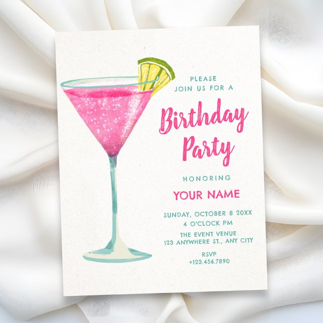 Invitation Anniversaire cocktail (Créateur téléchargé)
