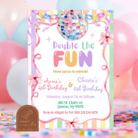 Anniversaire coloré pastel fantaisie double plaisi