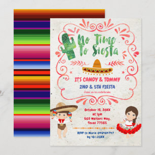 Invitation  Anniversaire combiné de la Fiesta de Cactus