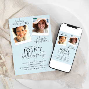 Invitation Anniversaire Commun   2 Photos