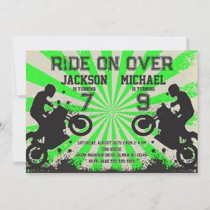 Invitation Anniversaire conjoint de moto cross