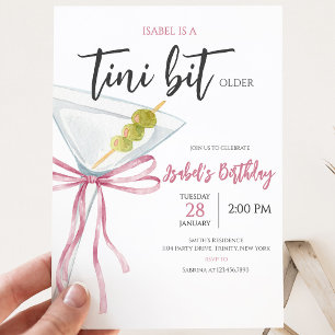 Invitation Anniversaire Coquette Martini