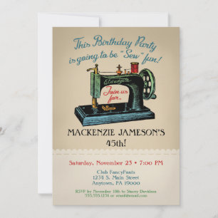 Invitation Anniversaire Coudre Coudre Coudre Craft