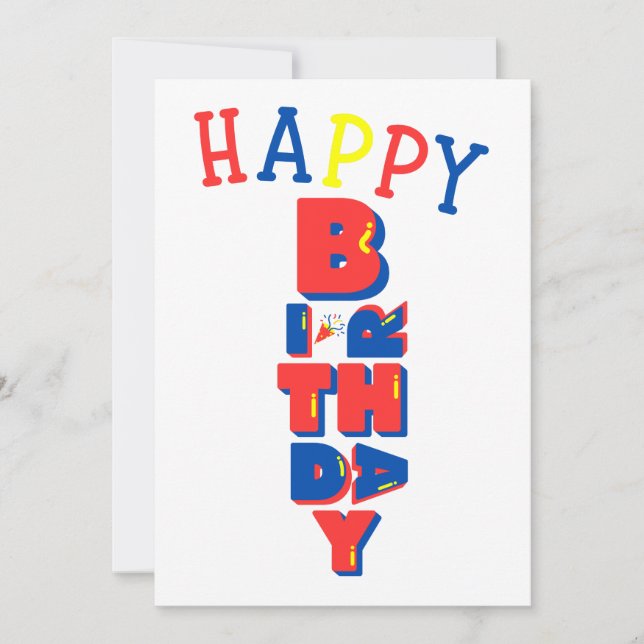 Invitation Anniversaire Couleur Remix (Devant)