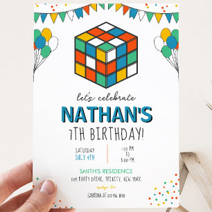 Invitation Anniversaire Cube Puzzle
